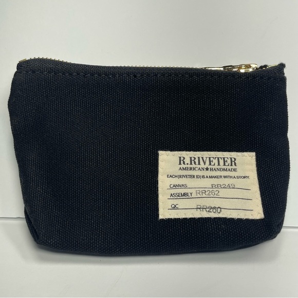 R. Riveter Bags R Riveter Lucy Mini Black Canvas Military Shark